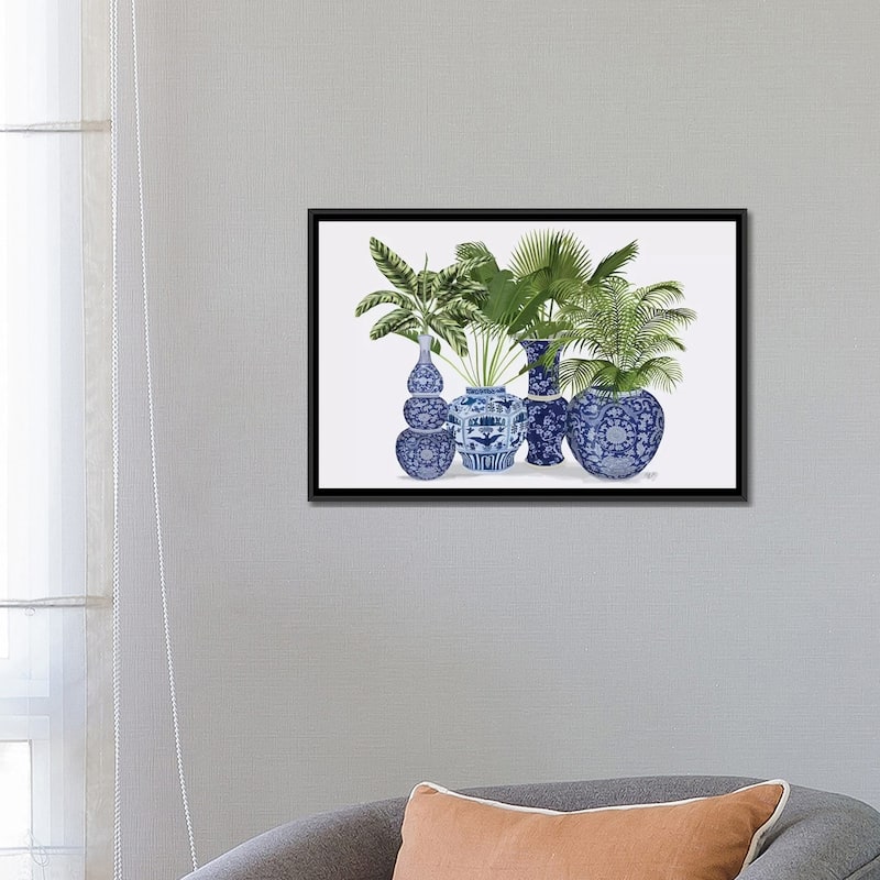 iCanvas "Chinoiserie Vase Group 1" by Fab Funky Framed Canvas Print