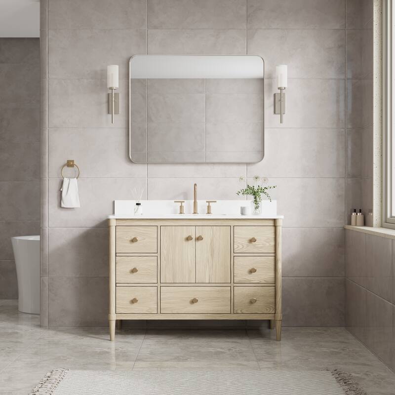 Modern Bathroom Rectangular Wall Mounted Anodized Aluminum Framed Vanity Mirror