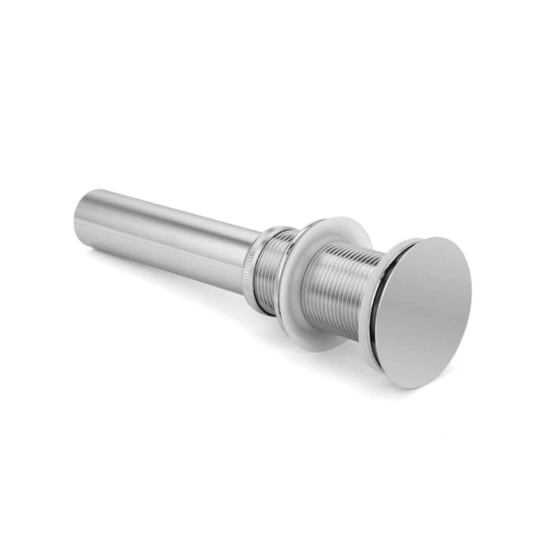 Chrome Plated Brass Pop Up Sink Drain with Mounting Ring for Bathroom Sink Renovators Supply
