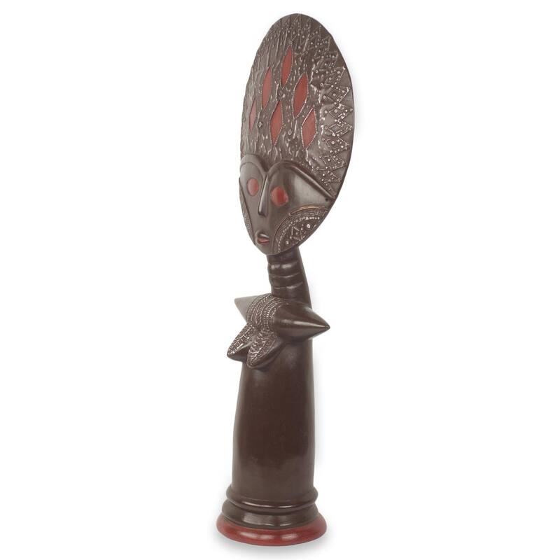 Handmade Akuaba II Wood sculpture (Ghana) - 71 x 30 x 17
