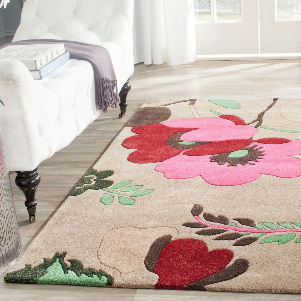 SAFAVIEH Handmade Bella Nahide Modern Floral Wool Rug