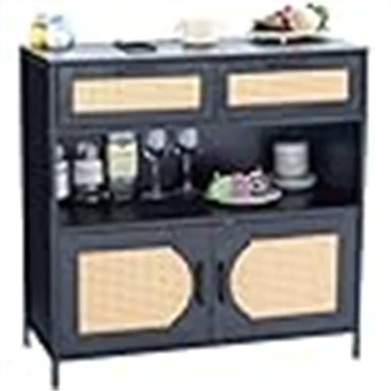 Sideboard Buffet Cabinet - 13.9"D x 31.5"W x 31.5"H