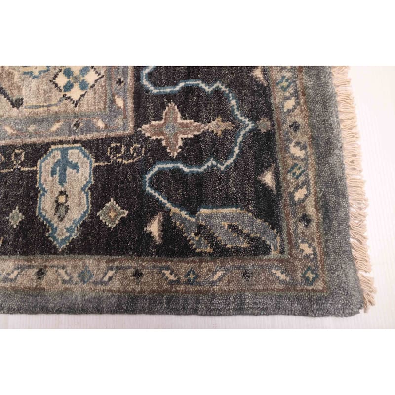 ECARPETGALLERY Hand-knotted Finest Agra Jaipur Grey Wool Rug - 7'11 x 9'9