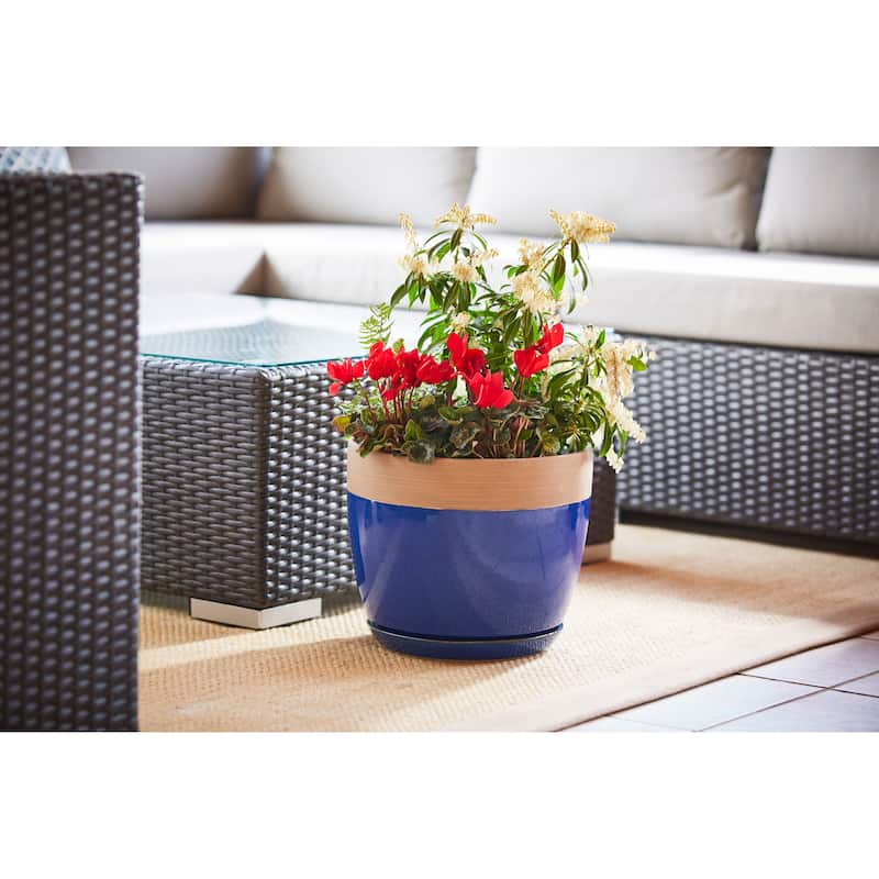 Southern Patio Ana Ceramic Indoor Pot Planter - 12" Diameter