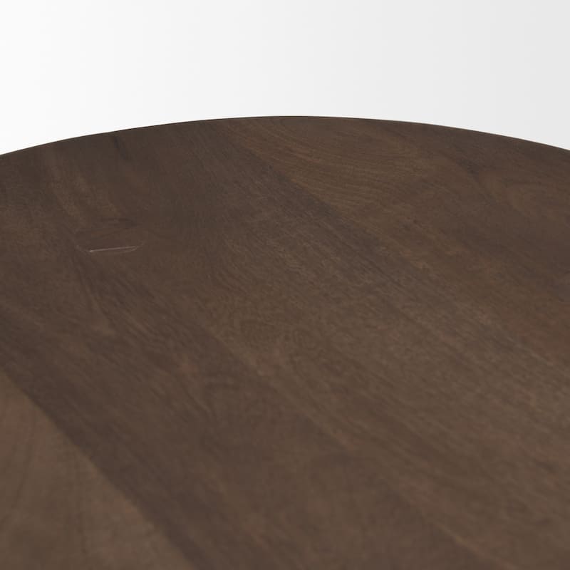 Weldon Dark Brown Wood w/ Matte Black Metal Counter Stool - 16.0L x 16.0W x 26.0H