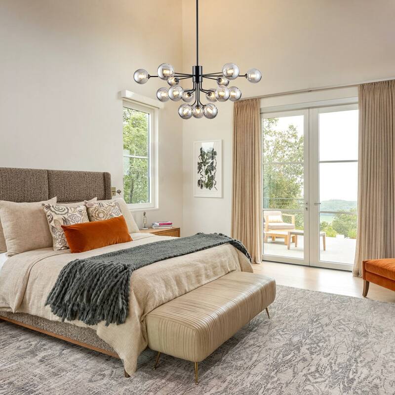 Sputnik Ceiling Light Fixture Sputnik Chandeliers Dimmable Modern Linear Chandelier - 15-Light