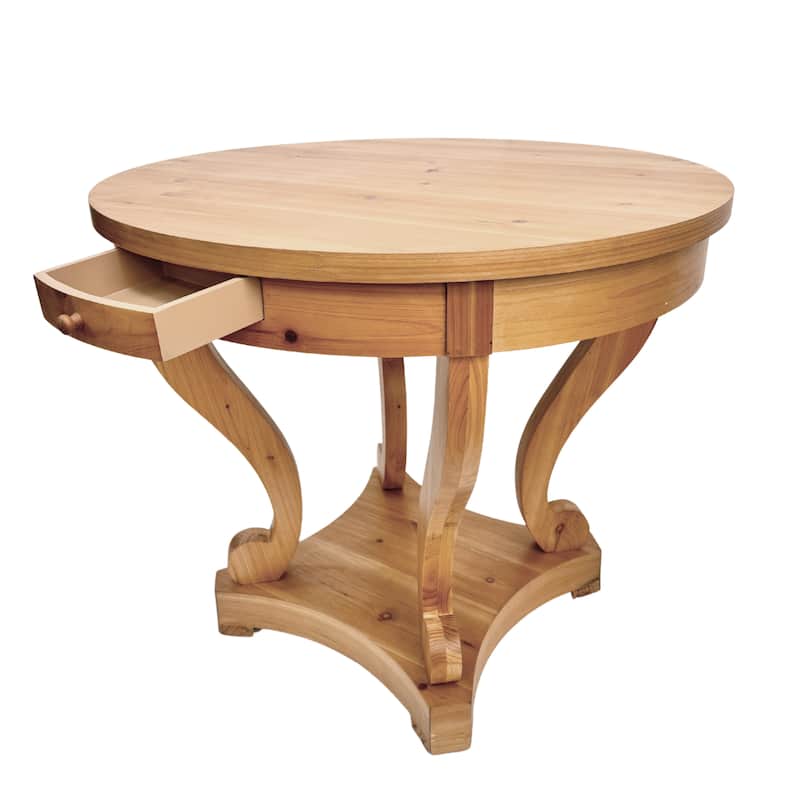 GDF Studio - Alverton 31.5 Inch Round End Table with Curved Legs