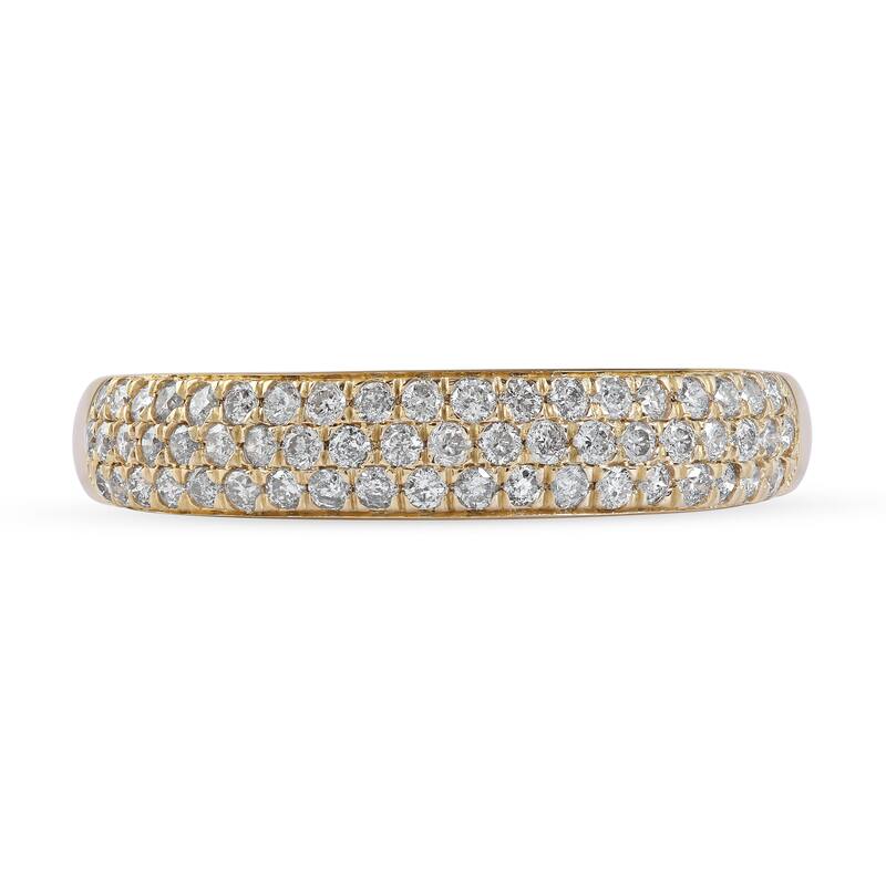 1/2ct TDW Cluster Diamond Wedding Band in 10K Yellow Gold for Women