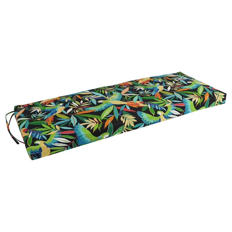 Blazing Needles 54-inch All-Weather Bench Cushion - 54 x 19 - Tucuman Ebony