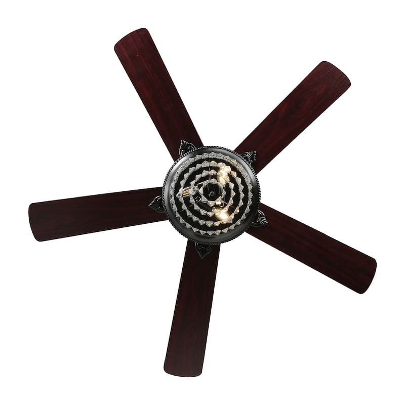 Belladepot 52" Crystal Reversible Ceiling Fan with Light Kit and Remote Control