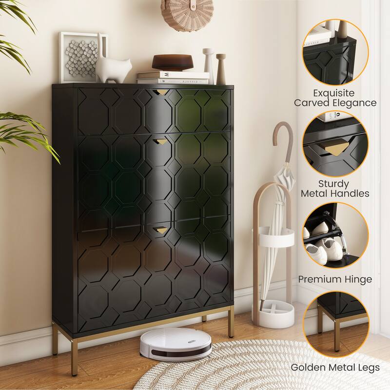 Shoe cabinet for 24 pairs of shoes
