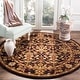 preview thumbnail 52 of 99, SAFAVIEH Handmade Antiquity Manda Traditional Oriental Wool Rug 3'6" Round - Dark Plum/Gold - Round