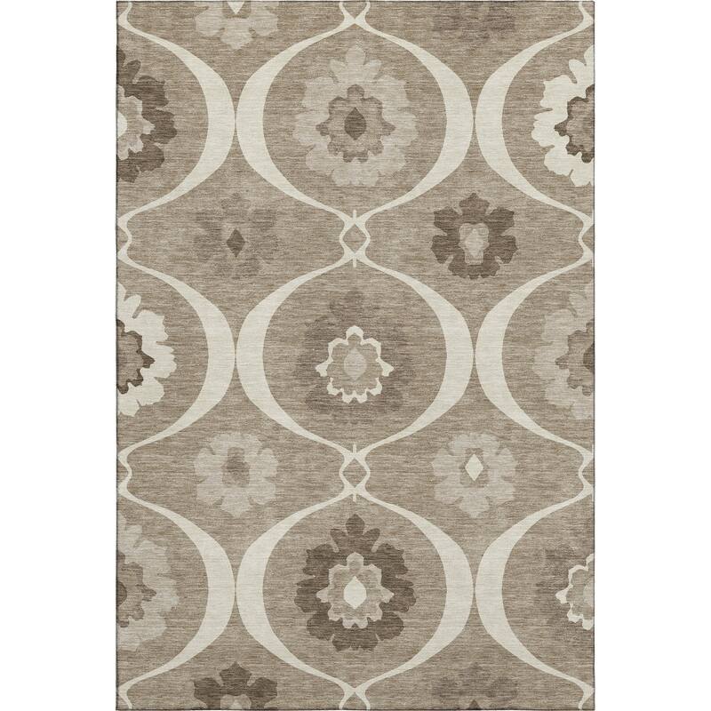 Premium Washable Super Soft Floral Scallops Mayfield Rug