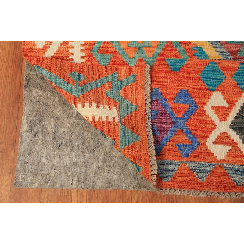 All-Over Kilim Oriental Area Rug Flatweave Wool Carpet - 8'4"x 11'7"