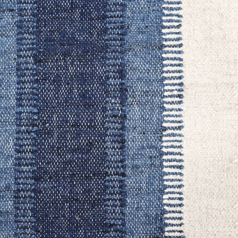 Overton Handmade Modern Contemporary Striped Area Rug