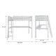 preview thumbnail 14 of 12, Everest Modern Solid Wood Frame Full Size High Loft Bed with Desk, Stairs and Storage, No Box Spring Needed