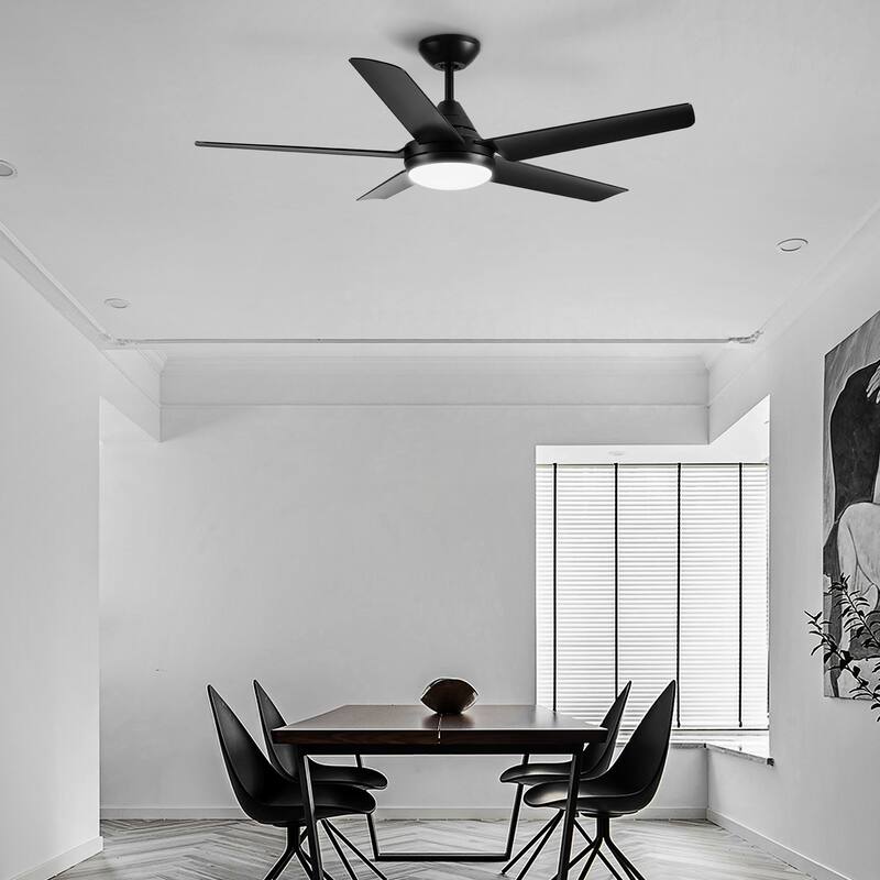 48" YUHAO Modern Contemporary LED Ceiling Fan with Remote Control