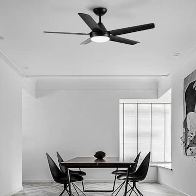 Energy Saving Ceiling Fan Light with Reversible Motor & 3-Speed Fan Remote Control, Dimmable 3-Color Temperatures