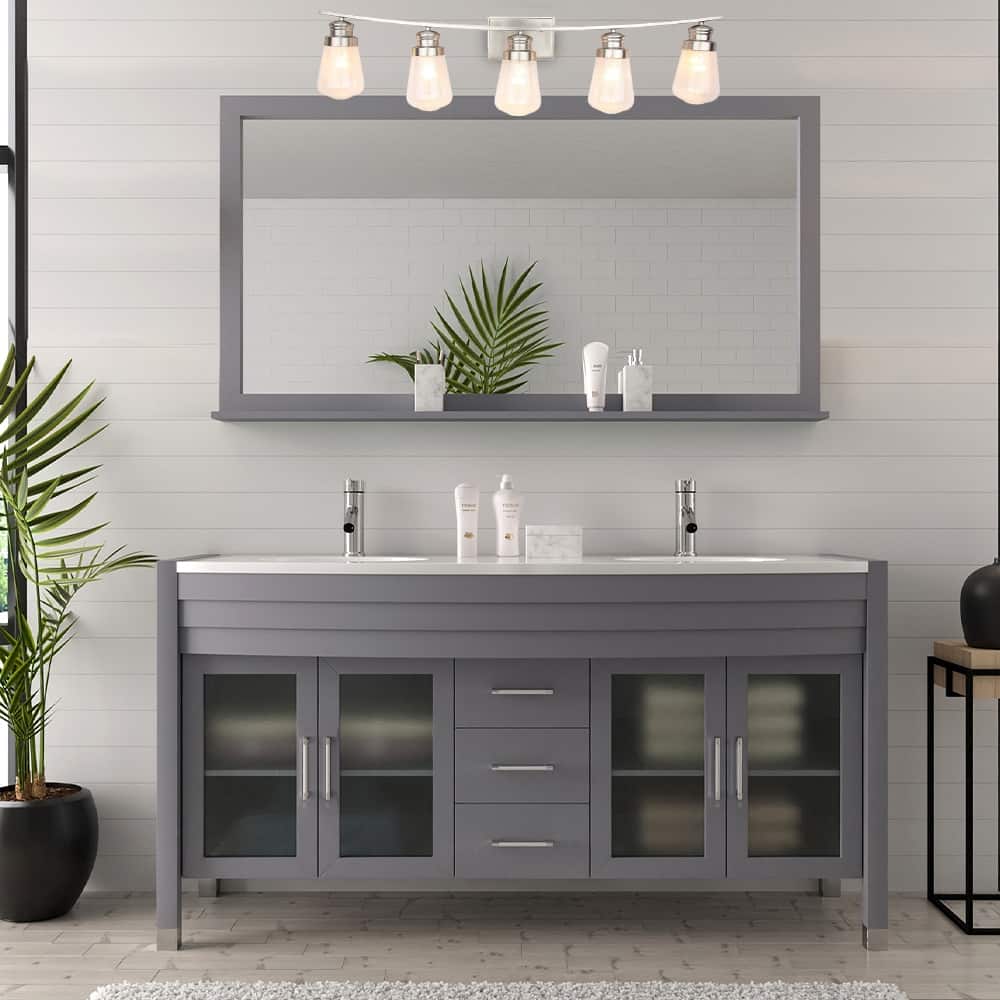 Katrina 5 Light Vanity Lighting in Brushed Nickel Finish - Brushed Nickel