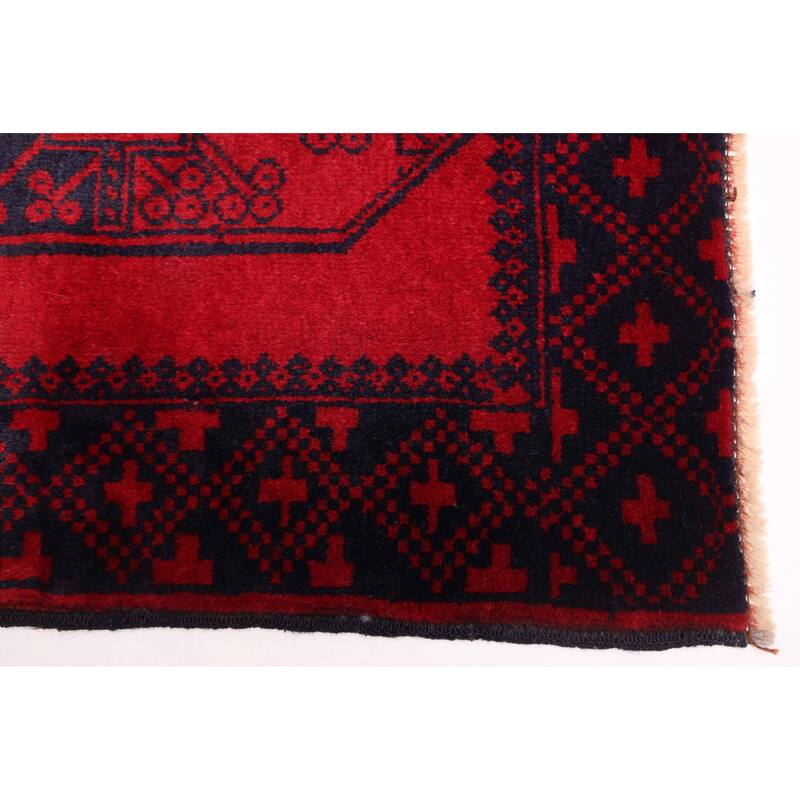 ECARPETGALLERY Hand-knotted Teimani Red Wool Rug - 3'9 x 6'8