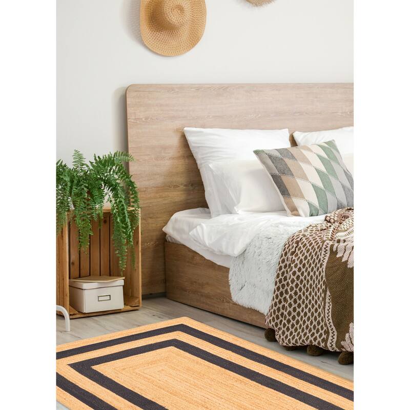 ECARPETGALLERY Flat-Weave Palas Denizli Tan Jute Rug - 4'8 x 6'8