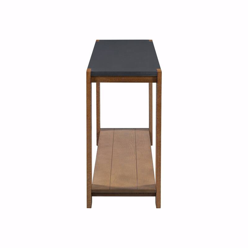 Minimalist Console Table with Bottom Shelf and Four Legs