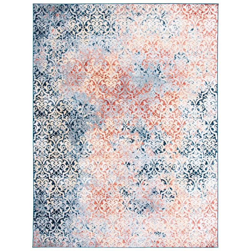 SAFAVIEH Lagoon Pusa Overdyed Distressed Rug - 8' x 10' - Navy/Brown