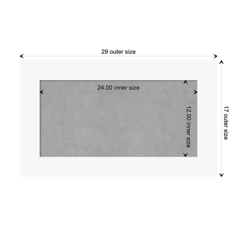 Amanti Art Basic White Framed Magnetic Board - Board Size 24x12