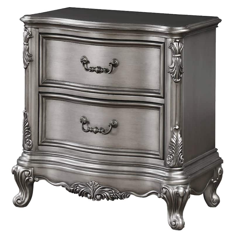 Olander Antique Platinum 2-drawer Nightstand