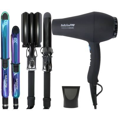 BaByliss Pro Porcelain Ceramic Gift Box BPPP7 + Nano Titanium Limited Edition 1" Prima & 3/4" Mini Prima Styling Irons BNTPPRB75