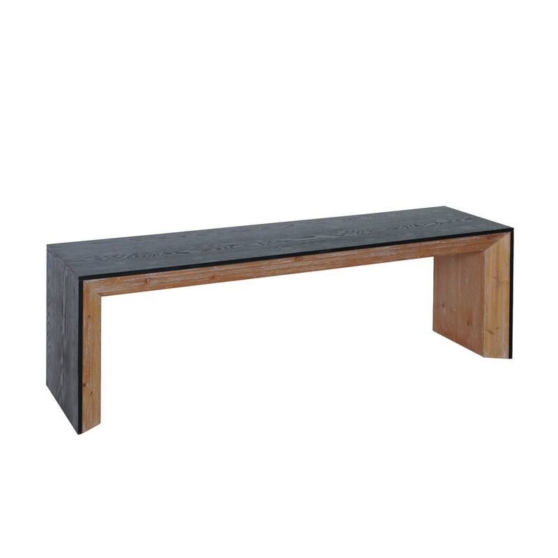 59in Modern Wood Bench - Rustic & Contemporary Design