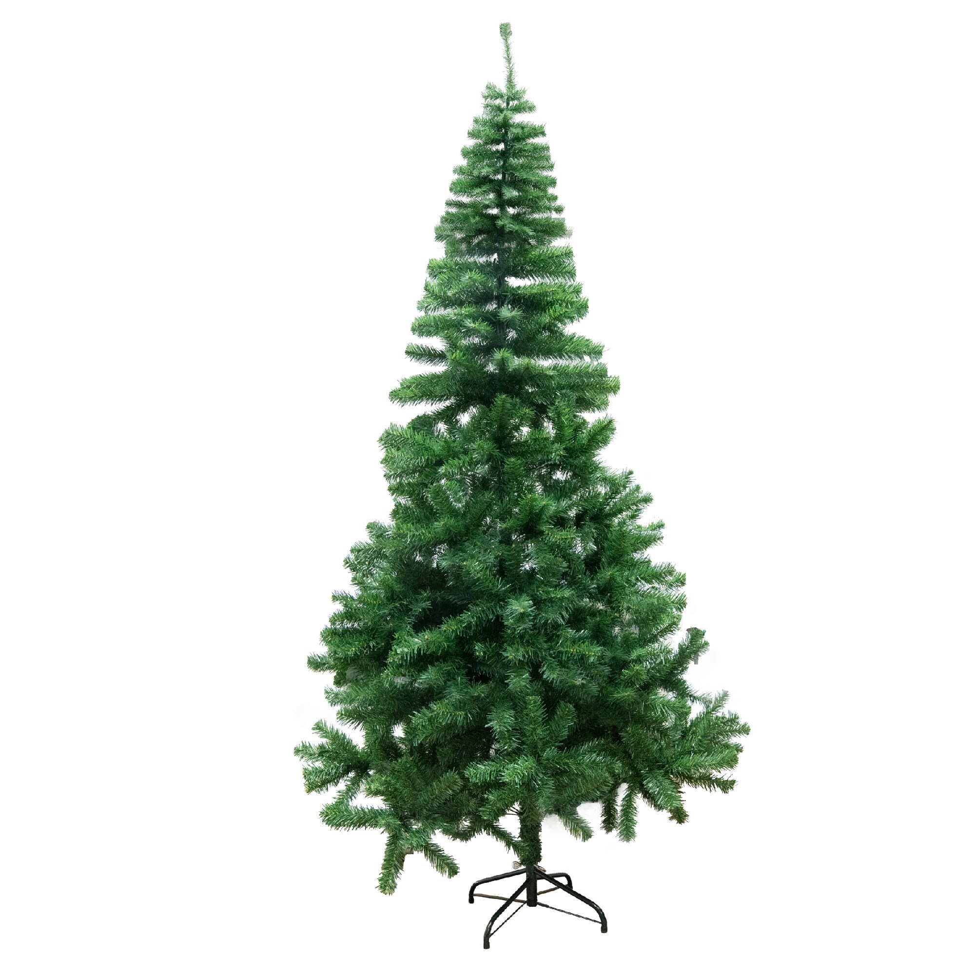 7' Evergreen Christmas Tree 1100 Tips with Metal Stand - Overstock ...
