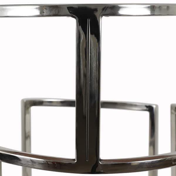 Shop Silver Orchid Banks Mirrored Nesting Tables Set Of 2