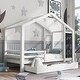 preview thumbnail 10 of 18, Twin Size House Bed with Blackboard and Drawers,Two assembly options and Multiple Storage Functions