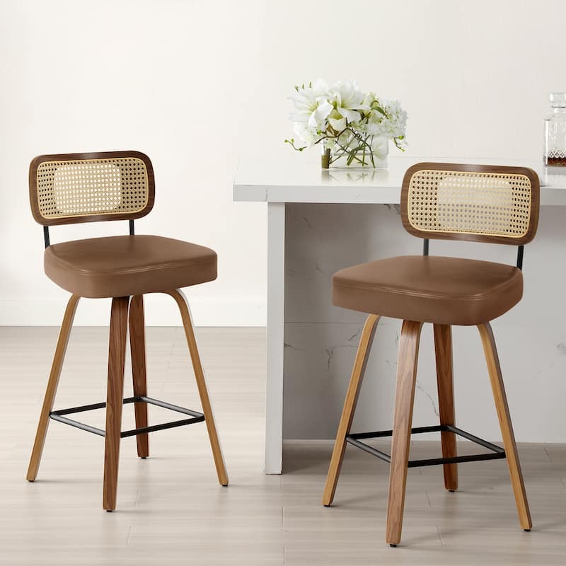 26"/29" Swivel Bar Stools/ Counter Stools with Bentwood Legs