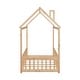 preview thumbnail 12 of 13, Natural Twin House Bed With Guardrails and Slats