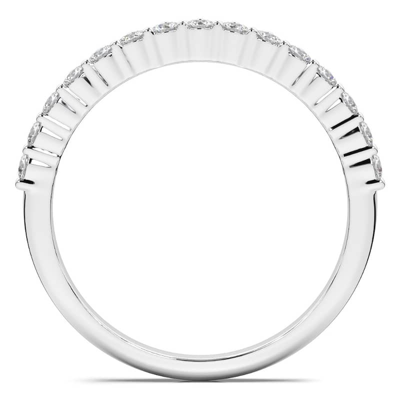 3/8Ct Round Cut Designed Anniversary Band Gold Lab Grown