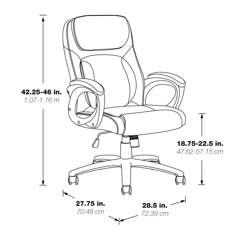 Managers Office Chair with Faux Leather with Padded Arms