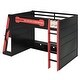 preview thumbnail 37 of 45, Full Size Esports Gaming Loft Bed Wood Frame Loft Bed with All-in-one Work Play Desk, Bookcase and RGB Ambient Light