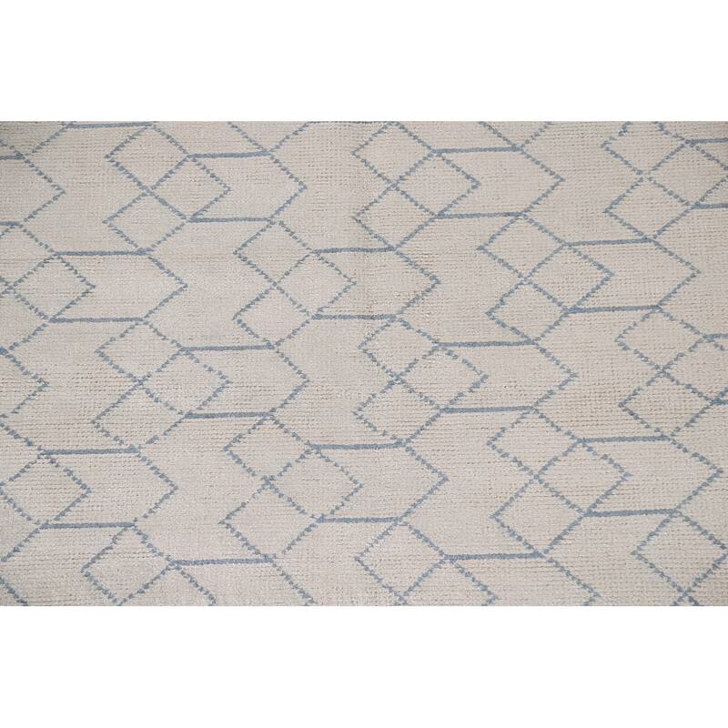 Trellis / Moroccan Indian Area Rug Handmade Wool Carpet - 5'1"x 7'10"