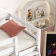 preview thumbnail 6 of 9, Fun Design Pine Loft Bed with inclined Ladder, Guardrails and Under Bed Capacious Space, Twin Size, White