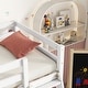 preview thumbnail 6 of 20, Twin Size Pine Wood High Loft Bed with inclined Ladder and Guardrails for Bedroom