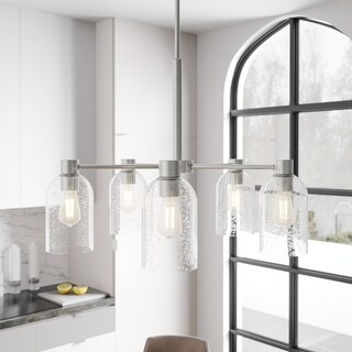 Hunter Lochemeade 5 Light Chandelier - Dining Room, Living Room, Entry - Modern Farmhouse, Industrial, Contemporary