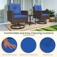 preview thumbnail 8 of 8, Outdoor Swivel Rocker Patio Chairs Set of 2 with Coffee Table &Cushions, Rattan Bistro Set for Porch, Backyard, Balcony
