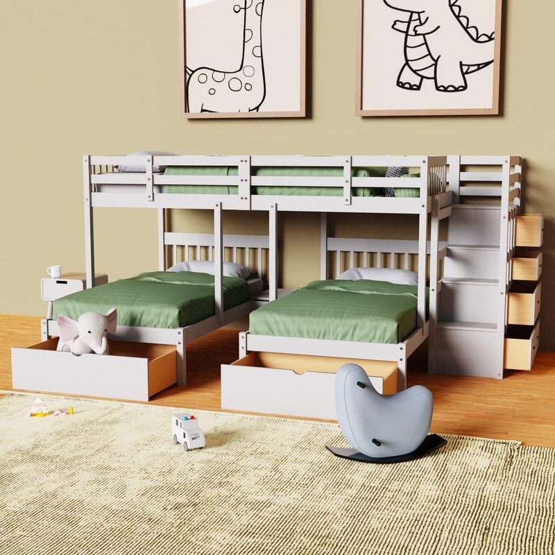 Three bunk beds in one shop