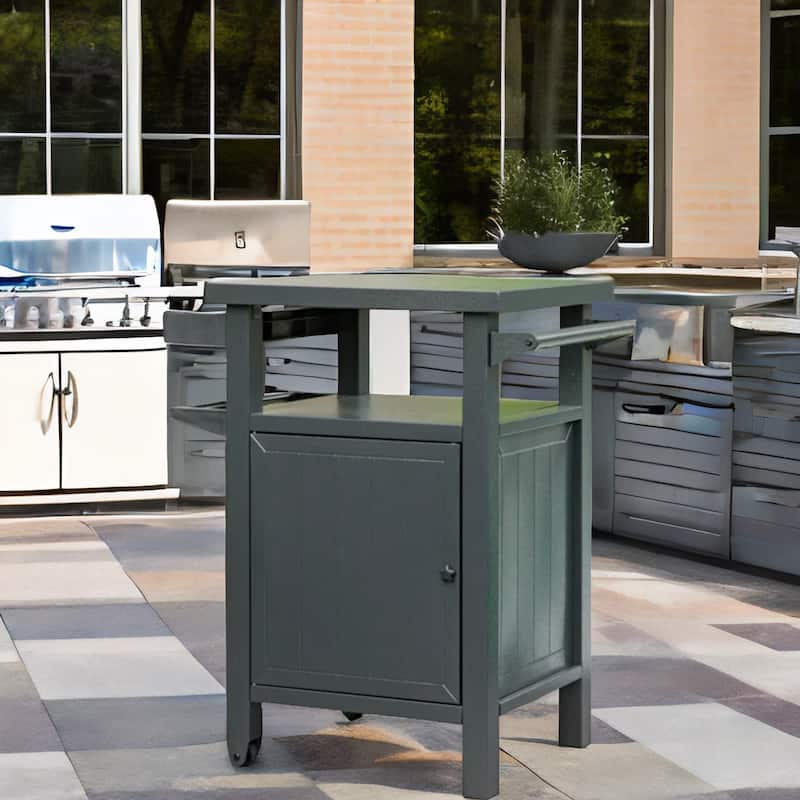 Grill Carts Outdoor with Storage and Wheels,Portable Table and Cabinet