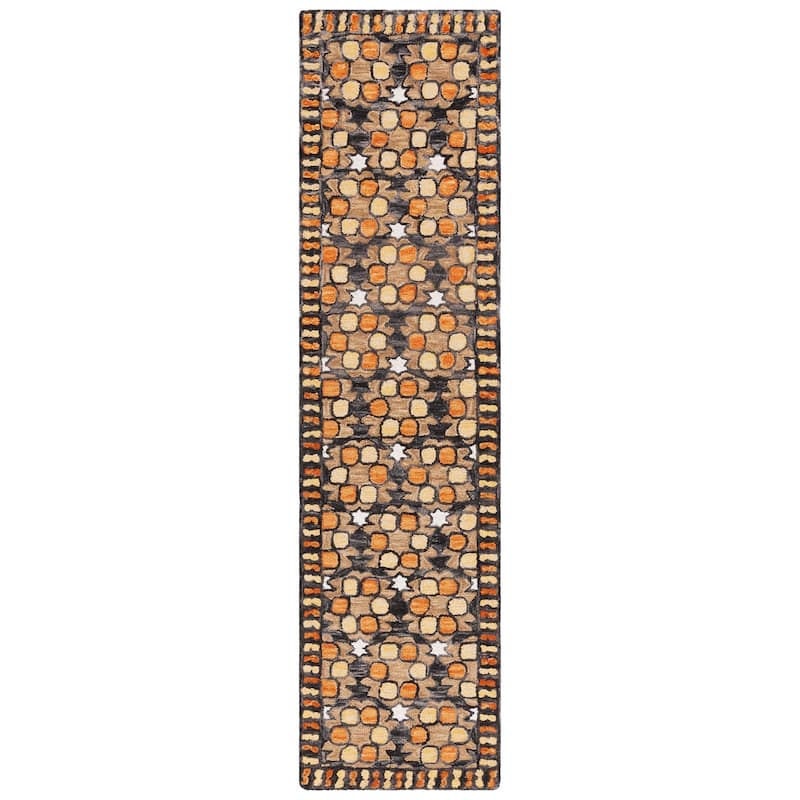 SAFAVIEH Handmade Aspen Sampana Boho Wool Rug - 2'3" x 9' Runner - Light Yellow/Orange