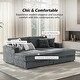 preview thumbnail 6 of 22, HULALA HOME Brigida Modern Oversized Loveseat Sofa Chaise Daybed