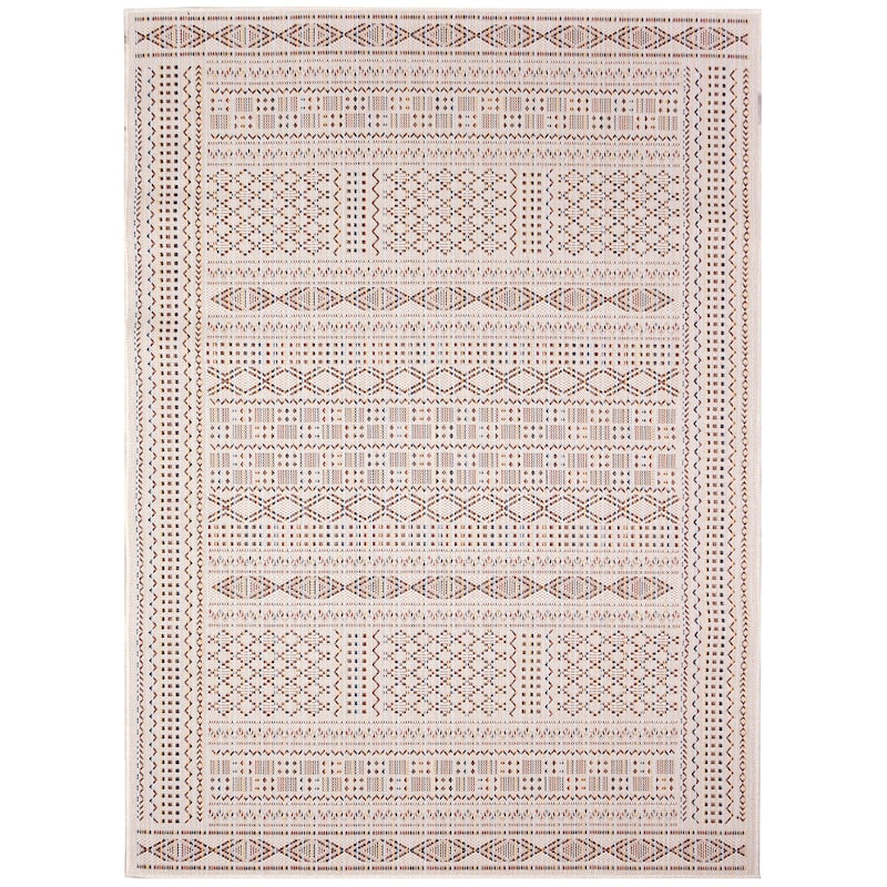 Liora Manne Avena Panel Stripe Indoor/Outdoor Rug - 3'3" x 4'11" - Ivory