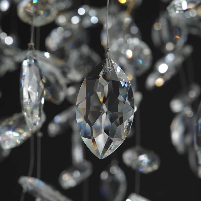 Modern Round Branch Crystal Chandelier, 600-1200mm Diameter, Marquise Cut Crystal Pendant Light